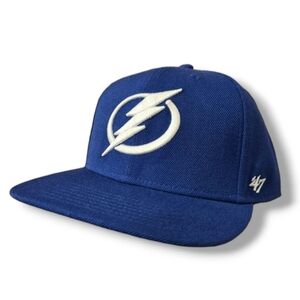 Tampa Bay Lightning Hat NHL '47 No Shot Captain Hat Cap Snapback Blue Wool Blend